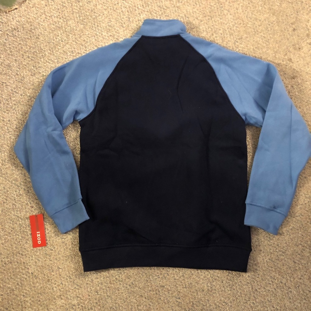 IZOD Small Blue Sueded Fleece Jersey - New - Picture 4 of 5